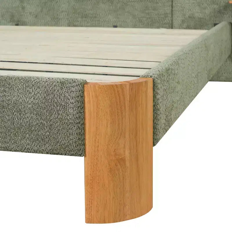 Cadre de lit en caoutchouc avec matelas moelleux en laine