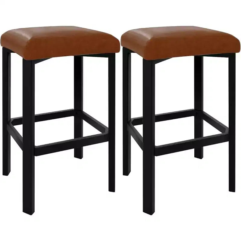 Tabourets de bar en cuir