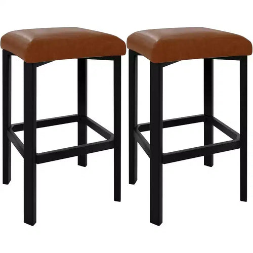 Tabourets de bar en cuir