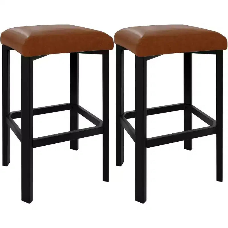 Tabourets de bar en cuir