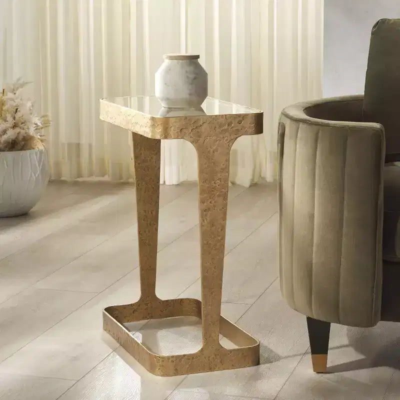Table d'appoint en métal forgé