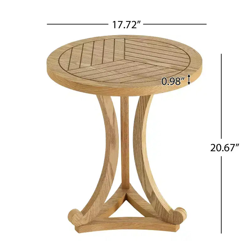 Table d'appoint ronde moderne en bois