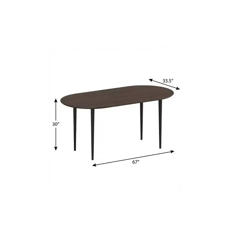 Table à manger ovale en bois massif