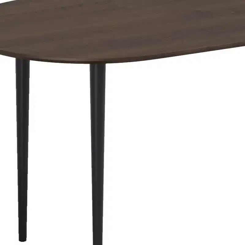 Table à manger ovale en bois massif