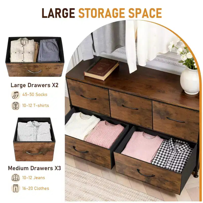 Armoire de rangement en métal et tissu