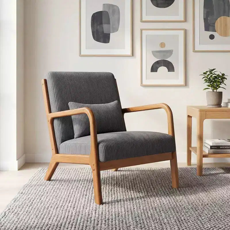Fauteuil inclinable en velours côtelé