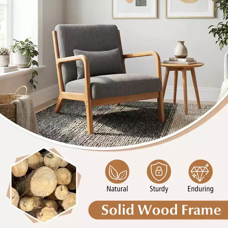 Fauteuil inclinable en velours côtelé