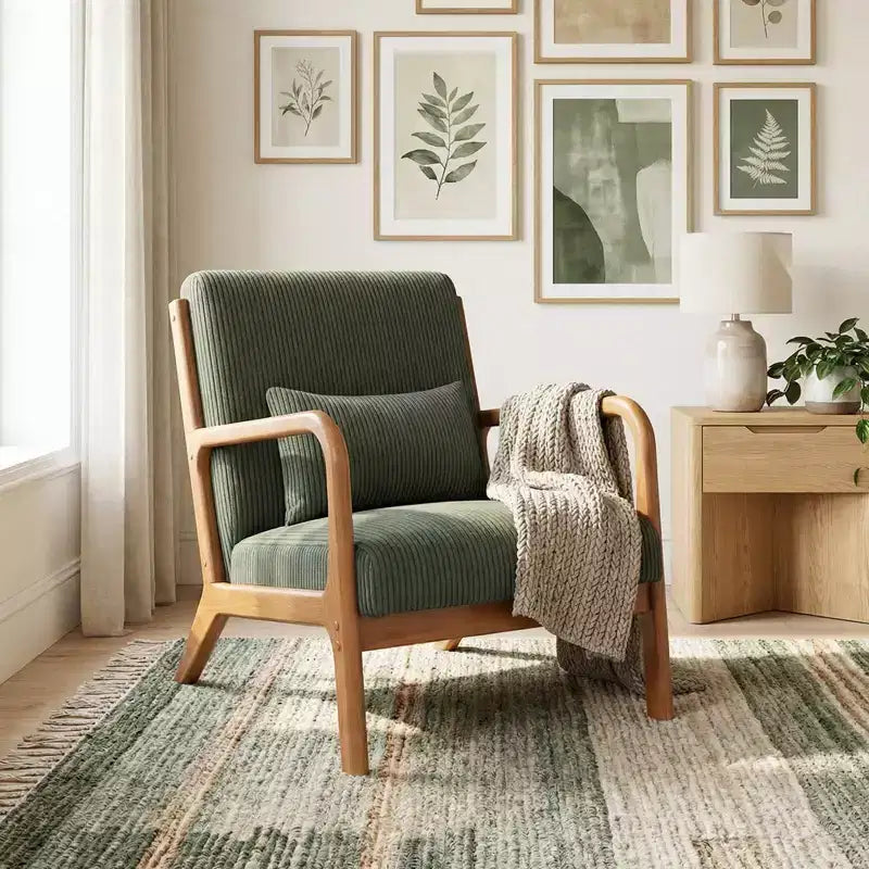 Fauteuil inclinable en velours côtelé