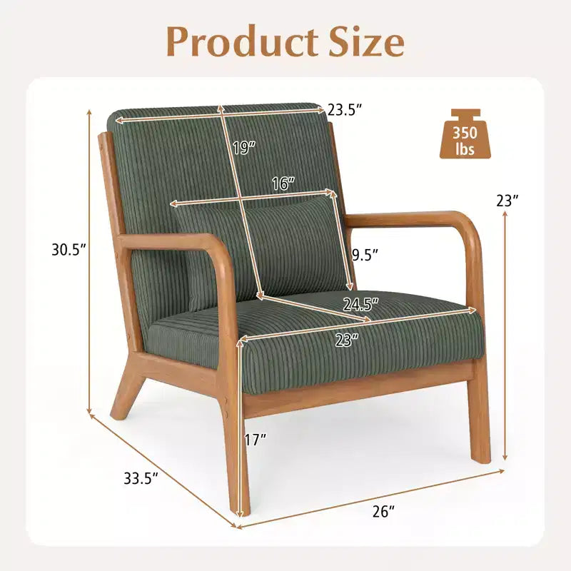 Fauteuil inclinable en velours côtelé