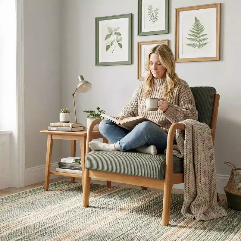 Fauteuil inclinable en velours côtelé