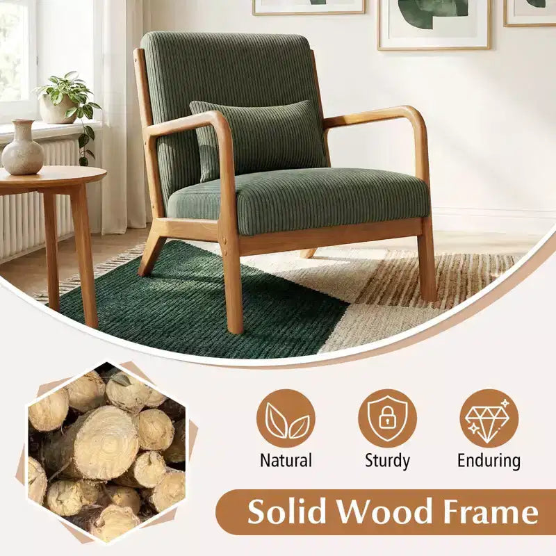 Fauteuil inclinable en velours côtelé