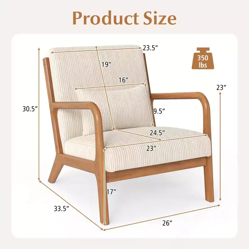 Fauteuil inclinable en velours côtelé