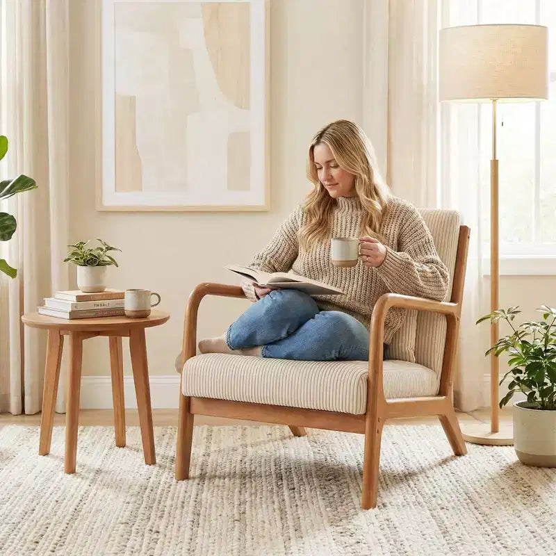 Fauteuil inclinable en velours côtelé
