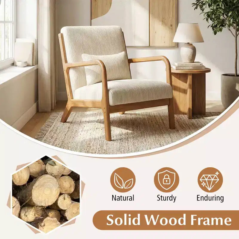Fauteuil inclinable en velours côtelé