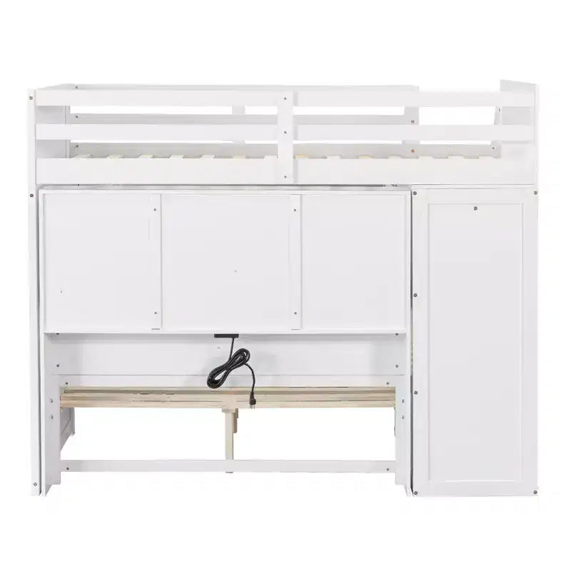 Lit simple en hauteur, lit double en bas
