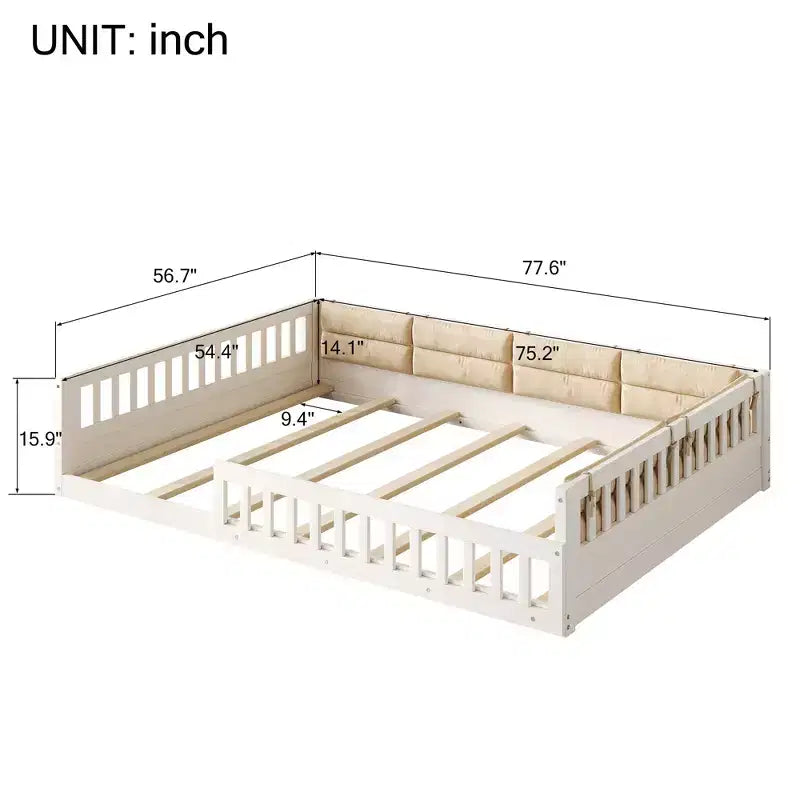 Lit plateforme en bois