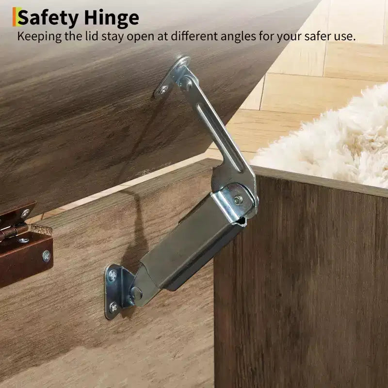 Banc de rangement en bois rétro