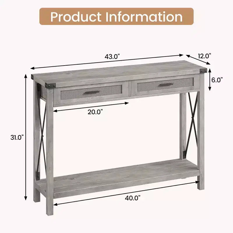 Table de contrôle de style ferme moderne