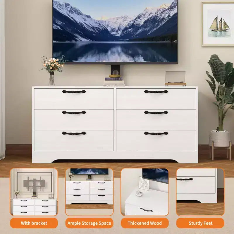 Meuble TV console en bois