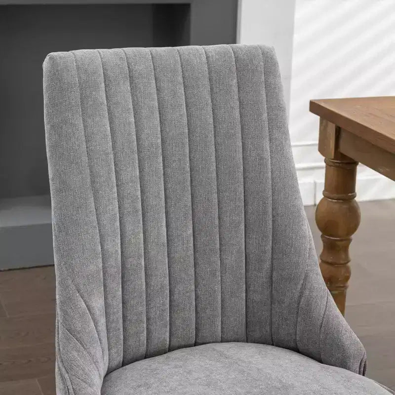 Chaise de salle à manger en bois avec coussin en velours