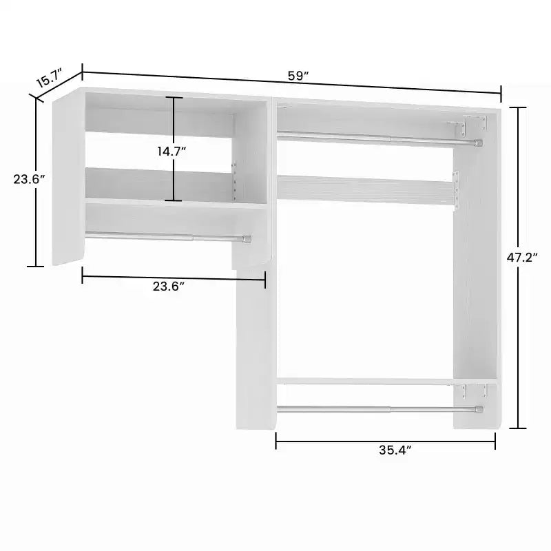 Ensemble de système de rangement de garde-robe