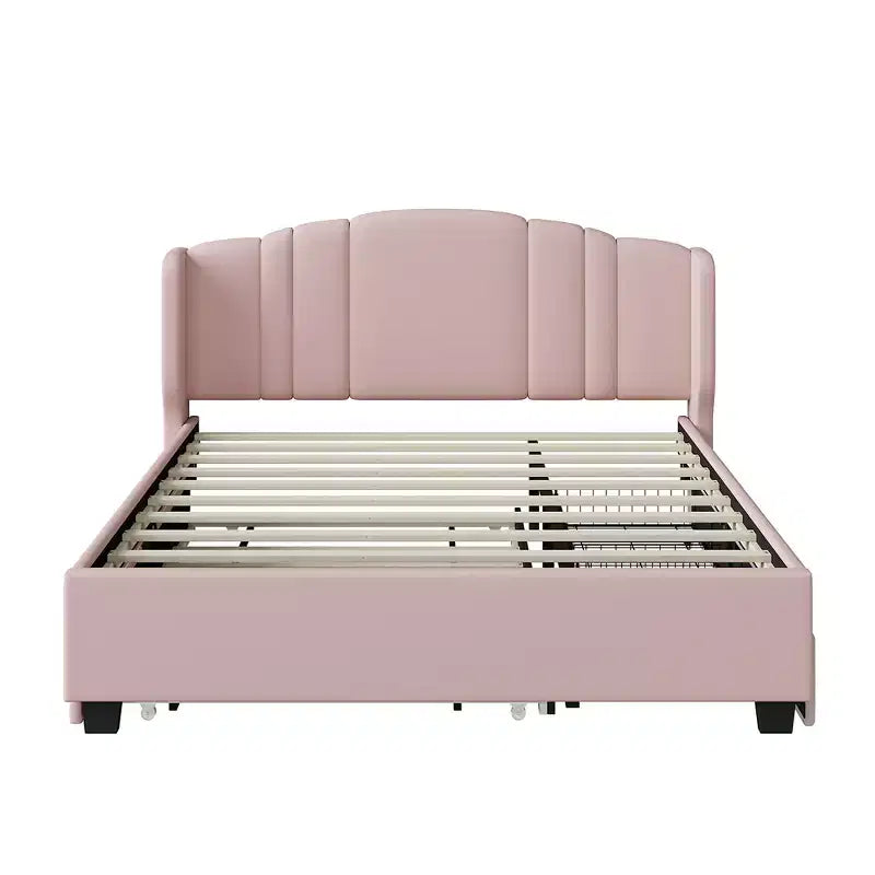 Lit plateforme rembourré Queen size