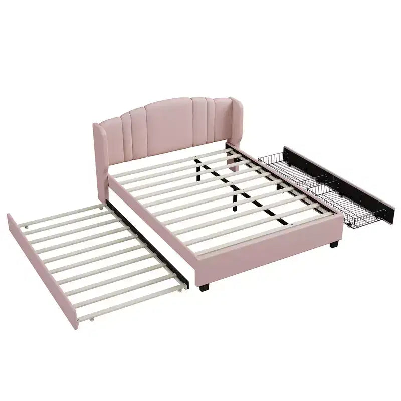 Lit plateforme rembourré Queen size