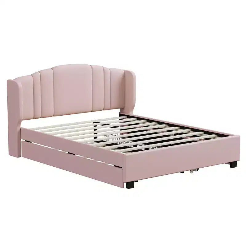 Lit plateforme rembourré Queen size