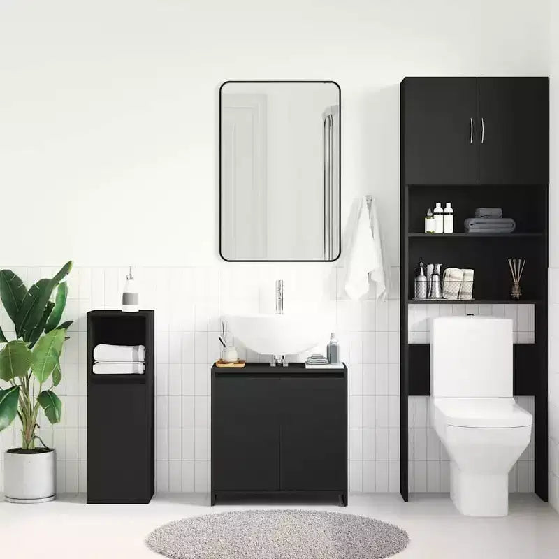 Meuble de salle de bain en bois composite