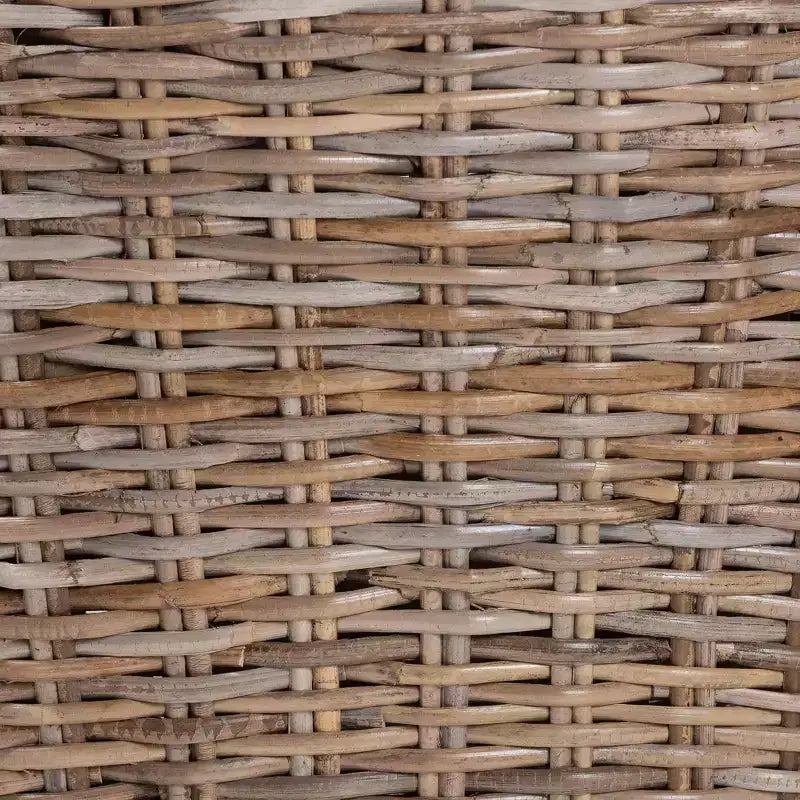 Chaises de salle à manger en rotin naturel et acajou