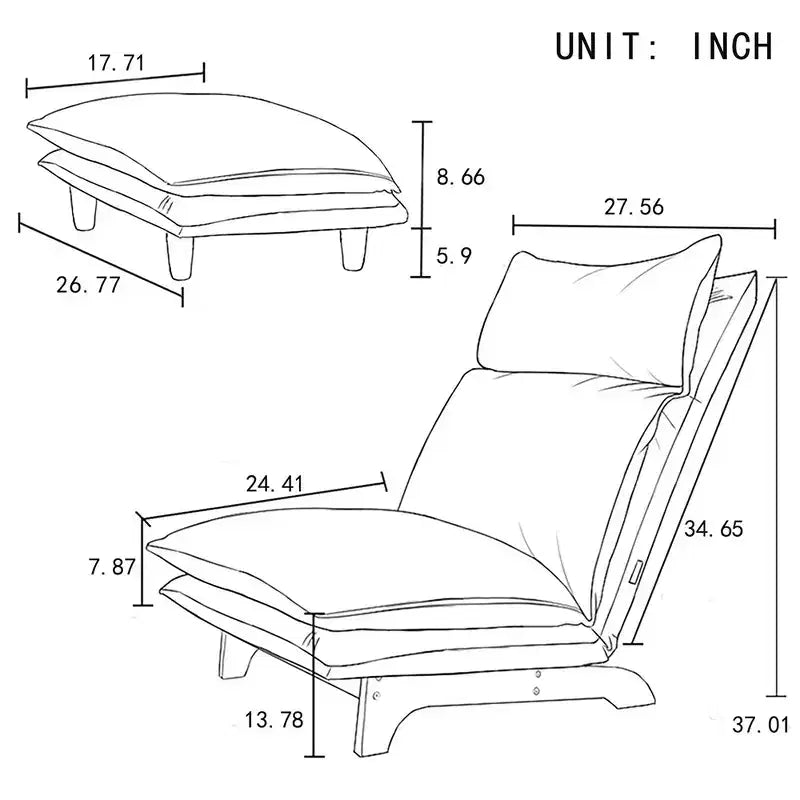 Fauteuil relax avec repose-pieds