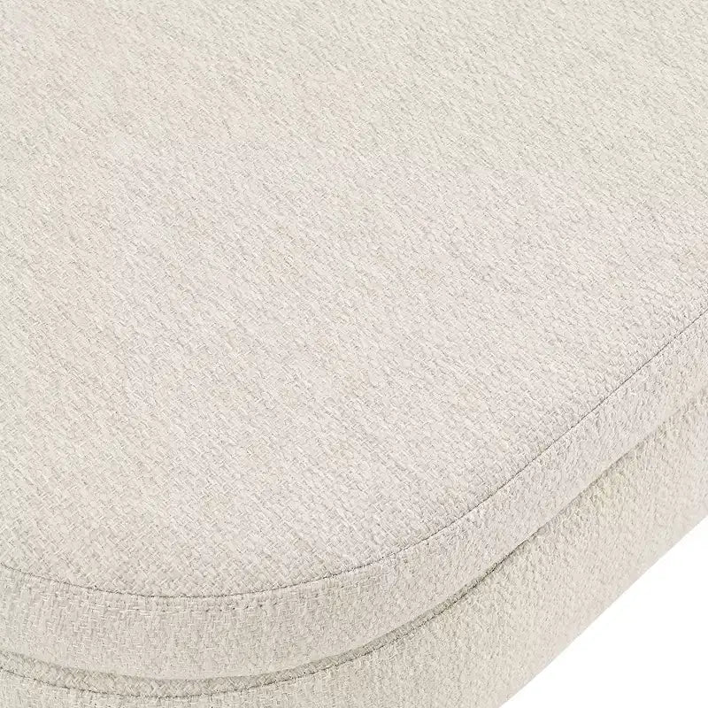 Pouffe de rangement en lin gris