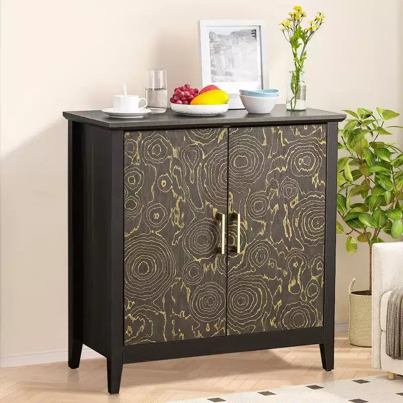 Modern Farmhouse Sideboard Buffet Cabinet with Storage with 2 Doors Accent Cabinet with Storage