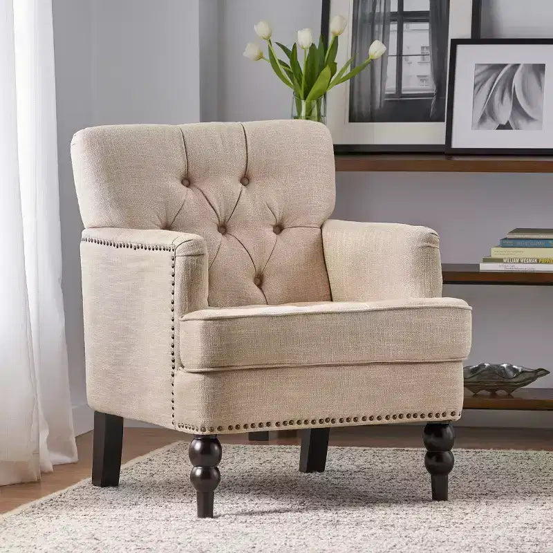 Chaise longue capitonnée