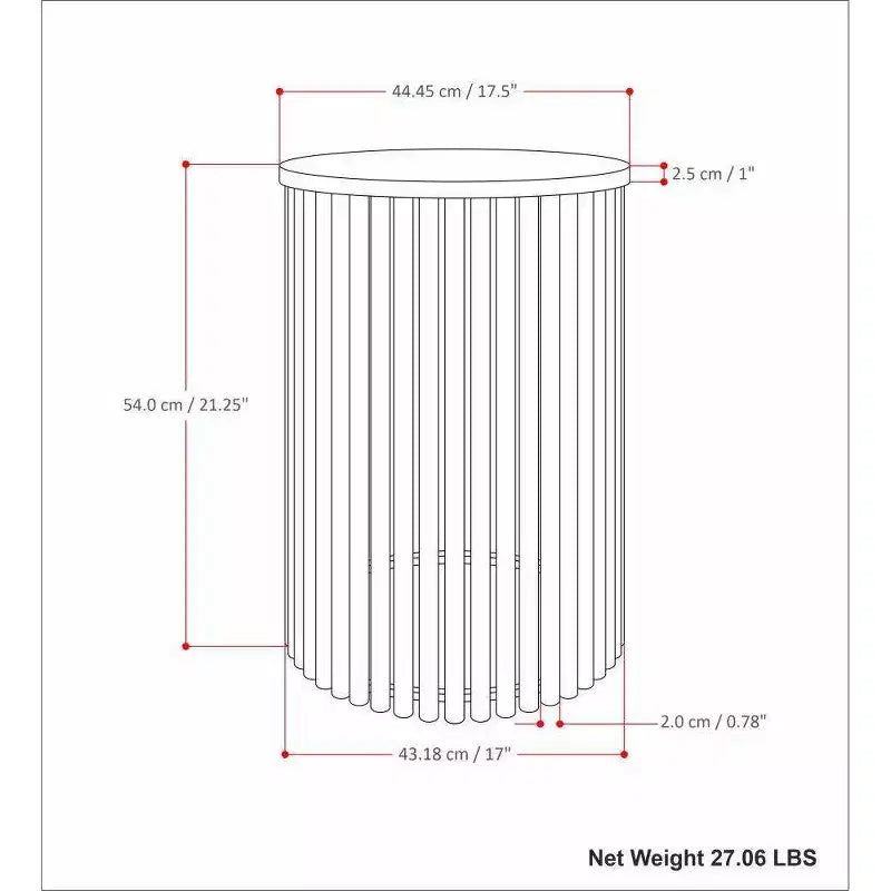 Table d'appoint en métal Carl