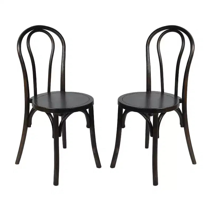 Chaises de salle à manger empilables élégantes en bois massif