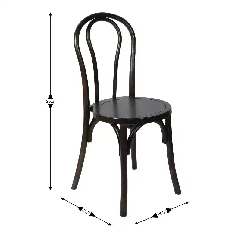 Chaises de salle à manger empilables élégantes en bois massif