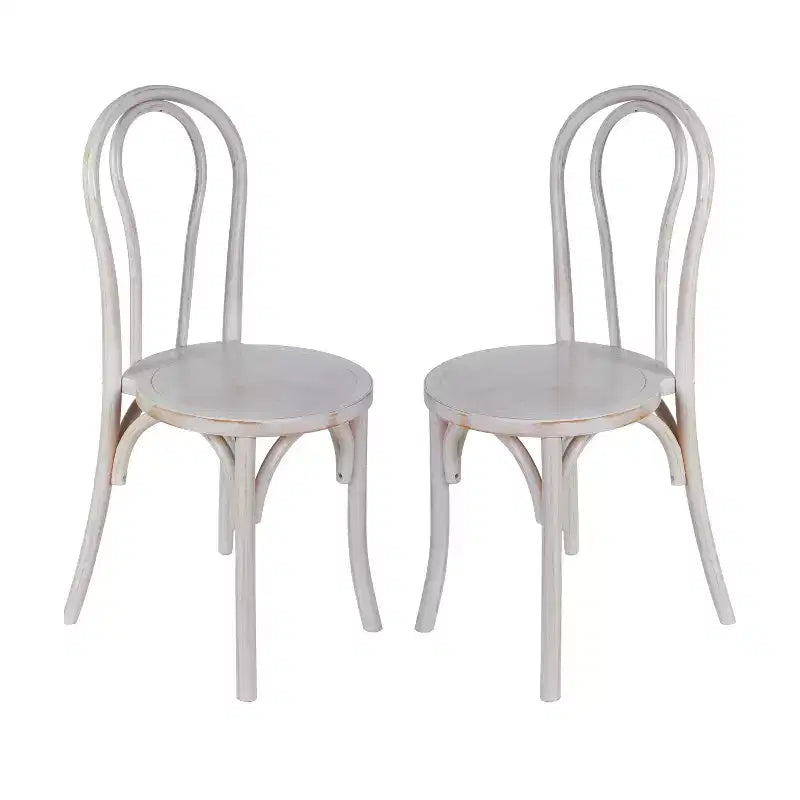 Chaises de salle à manger empilables élégantes en bois massif