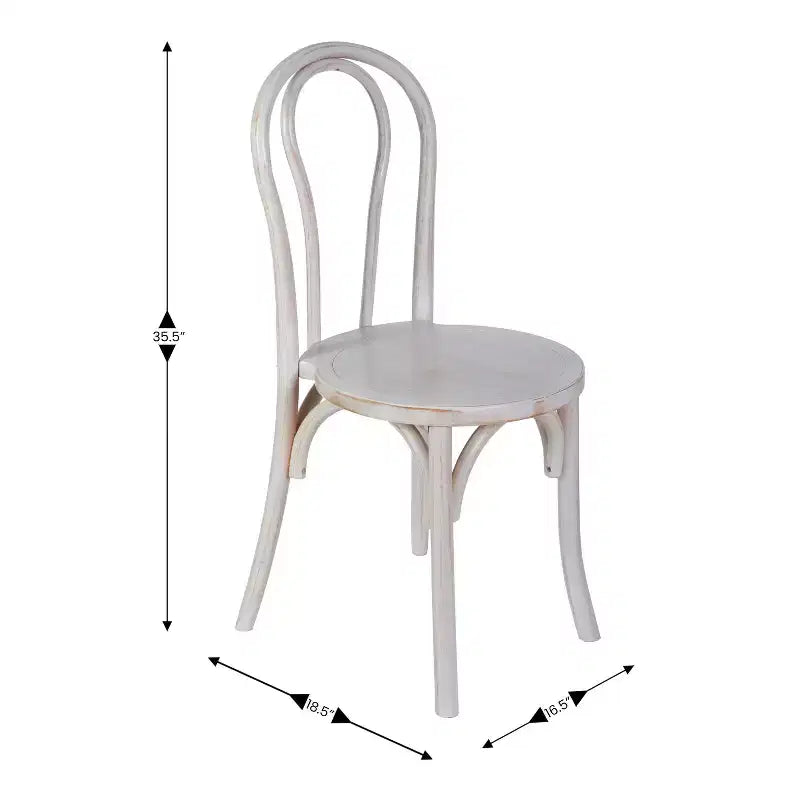 Chaises de salle à manger empilables élégantes en bois massif