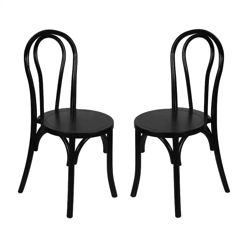 Chaises de salle à manger empilables élégantes en bois massif