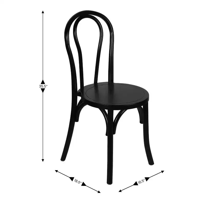 Chaises de salle à manger empilables élégantes en bois massif