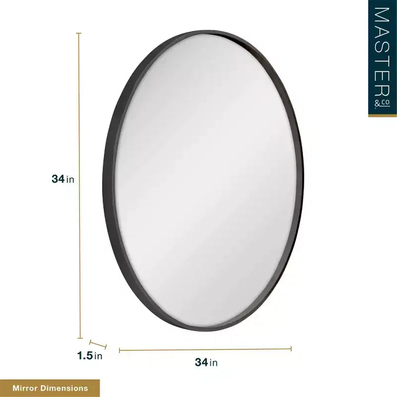 Miroir rond en bois veiné