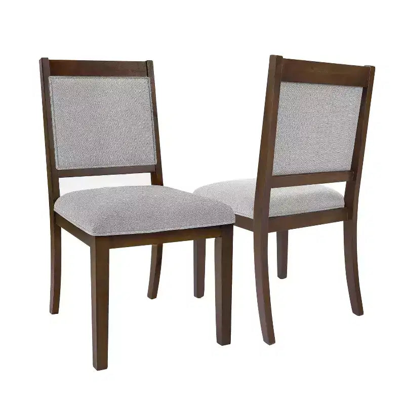 Chaise de salle à manger en bois tapissée