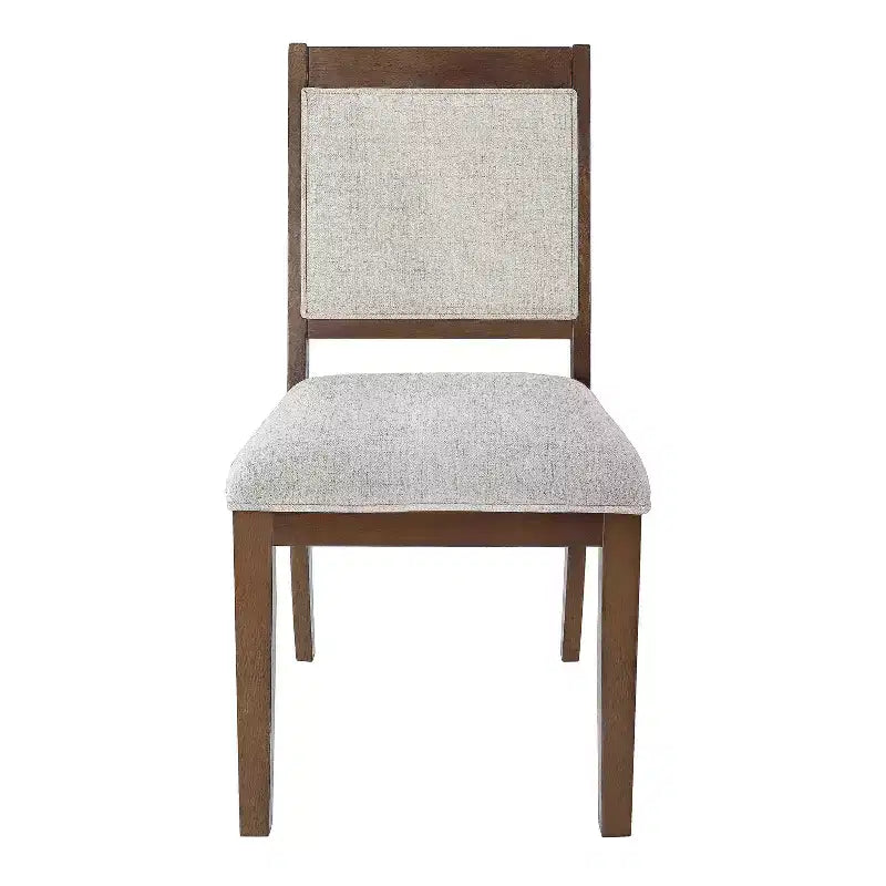 Chaise de salle à manger en bois tapissée