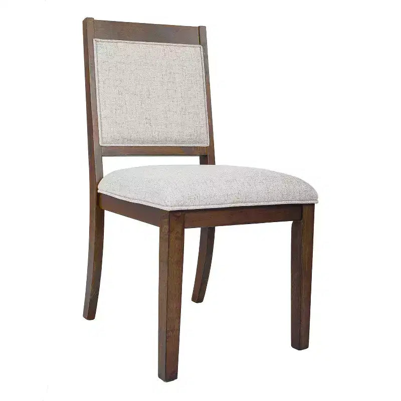 Chaise de salle à manger en bois tapissée