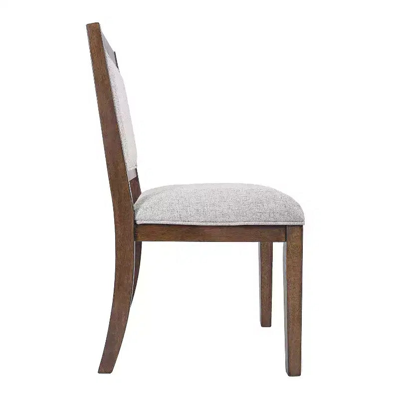 Chaise de salle à manger en bois tapissée