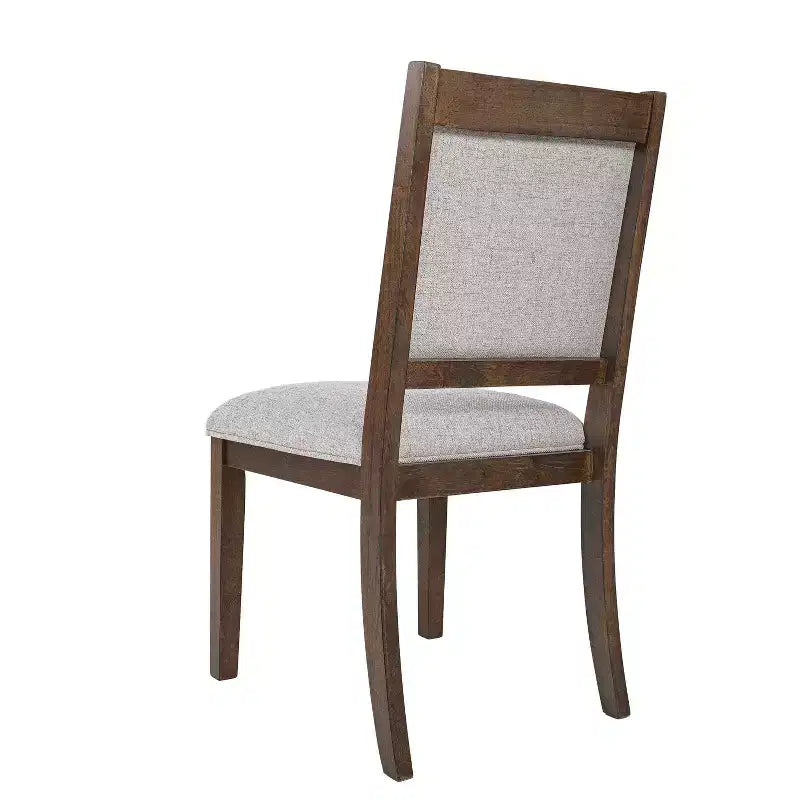 Chaise de salle à manger en bois tapissée