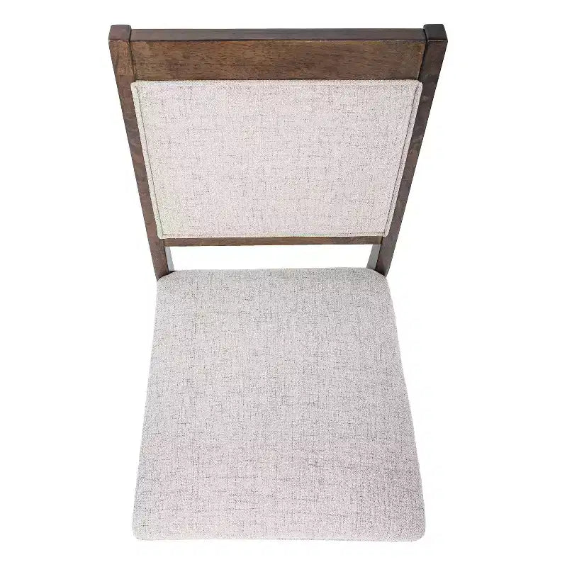 Chaise de salle à manger en bois tapissée
