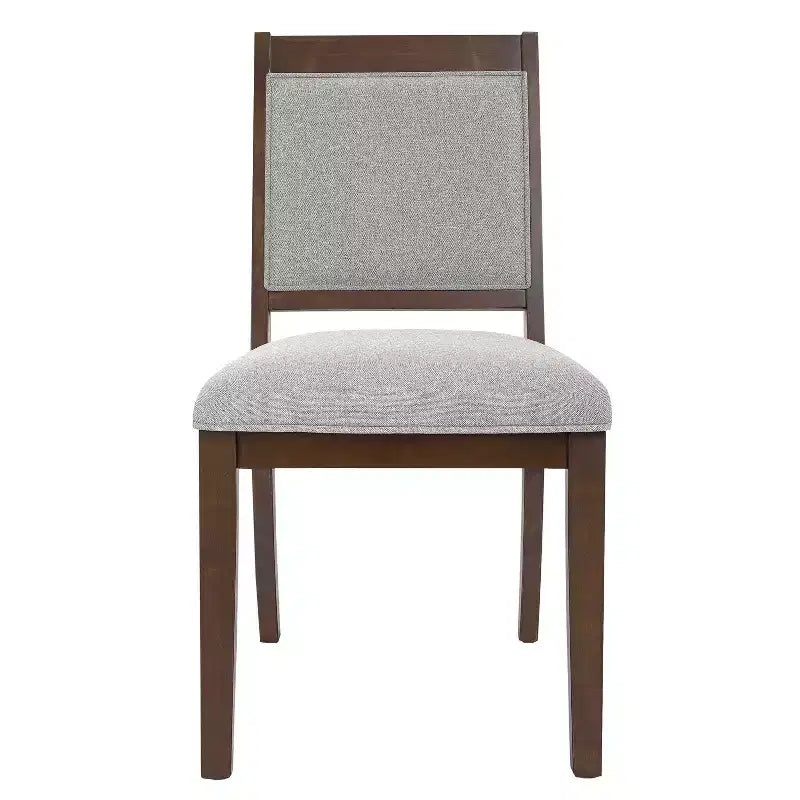 Chaise de salle à manger en bois tapissée