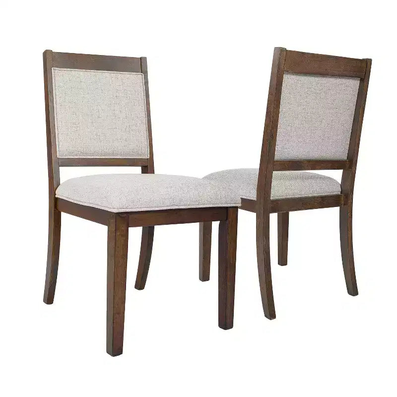 Chaise de salle à manger en bois tapissée